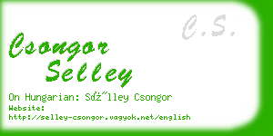 csongor selley business card